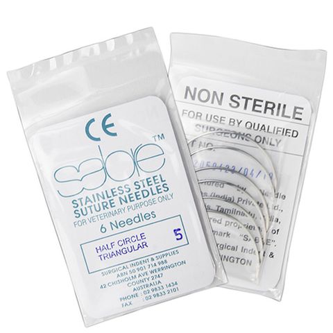 HALF CIRCLE TRIANGULAR SUTURE - SIZE 5 (103) - 6 PACK