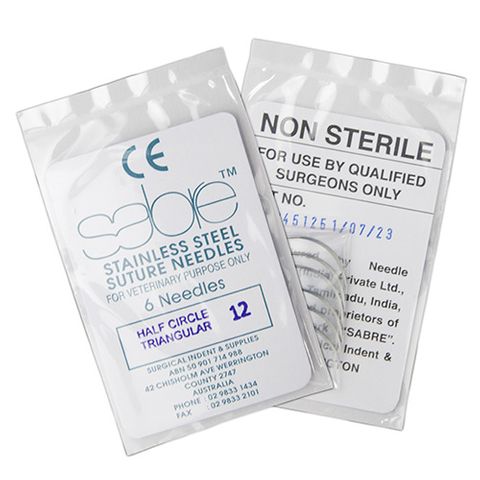 HALF CIRCLE TRIANGULAR SUTURE - SIZE 12 (103) - 6 PACK