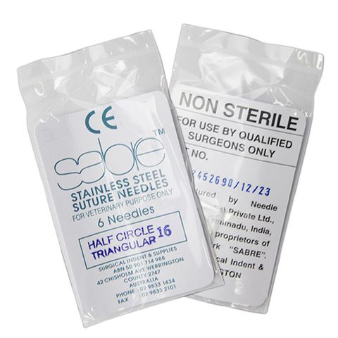 HALF CIRCLE TRIANGULAR SUTURE - SIZE 16 (103) - 6 PACK