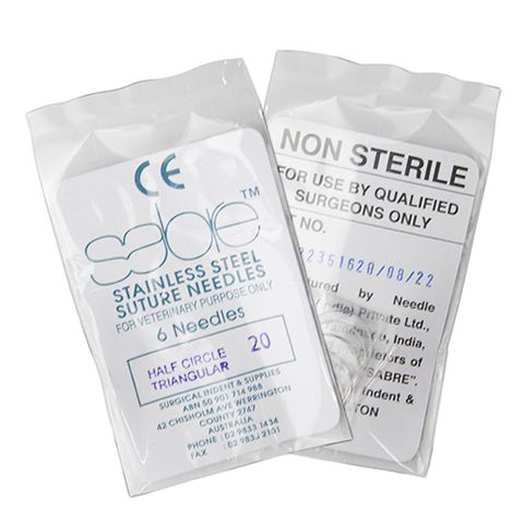 HALF CIRCLE TRIANGULAR SUTURE - SIZE 20 (103) - 6 PACK