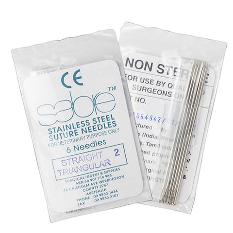 STRAIGHT TRIANGULAR SUTURE - SIZE 2 (104) - 6 PACK