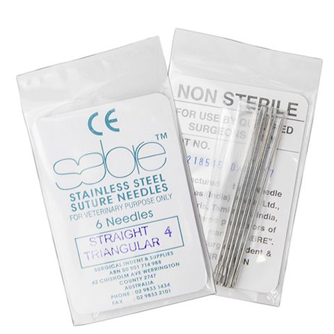 STRAIGHT TRIANGULAR SUTURE - SIZE 4 (104) - 6 PACK