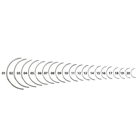 HALF CIRCLE ROUND BODY SUTURE - SIZE 2 (105) - 6 PACK