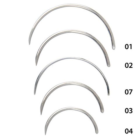 thumbnail image 2 of Pack Of 6 Suture Needles - 1/2 Circle, Size #4, Surgical Grade Instruments 2 of 12