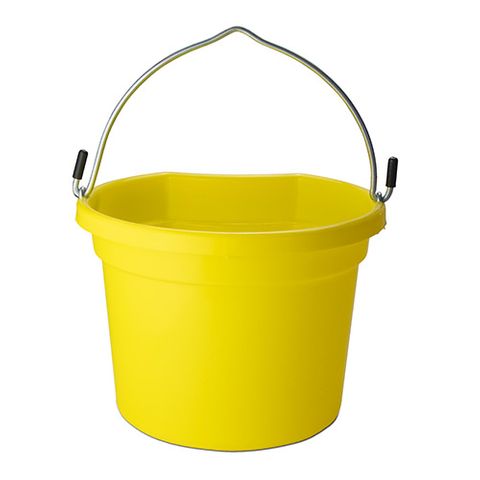 FLAT BACK BUCKET 8 LITRE - YELLOW