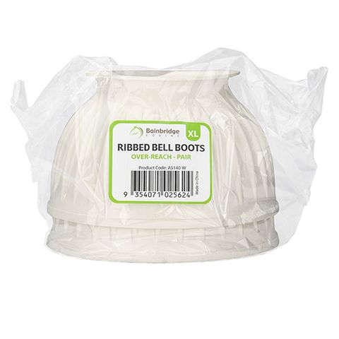 RIBBED BELL BOOTS OVER-REACH X-LGE WHITE - PAIR
