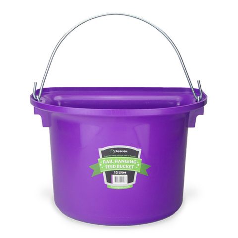 RAIL HANGING FEED BUCKET 12 LITRE - PURPLE