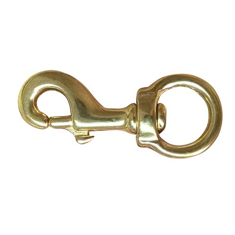 ROUND EYE SWIVEL HOOK - BRASS SNAP 25MM