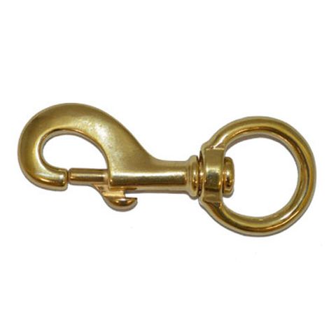 ROUND EYE SWIVEL HOOK - BRASS HD 28MM