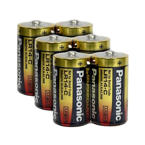 6 PACK - C SIZE ALKALINE BATTERIES