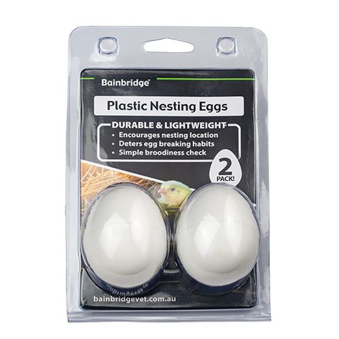 NESTING EGGS PLASTIC - 2 PACK- LARGE (POULTRY)