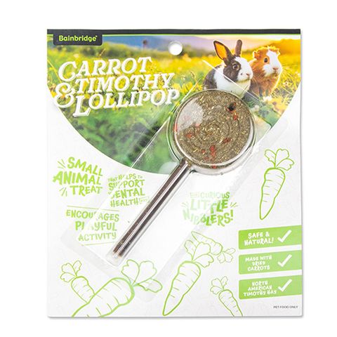 Small Animal Treat - Timothy Lollipop Carrot