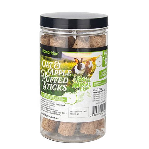 Small Animal Treat - Oat & Apple Puffed Sticks