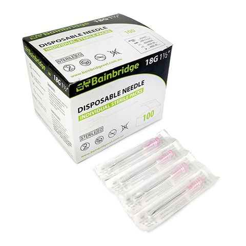 DISP. NEEDLES - 16G 1/2 IN (100 BOX