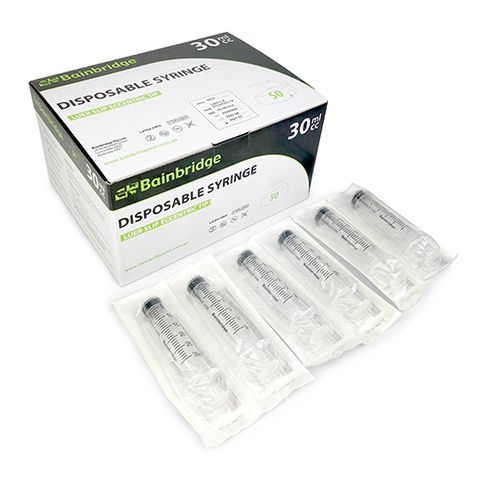 DISP. SYRINGES - 30ML 50 BOX