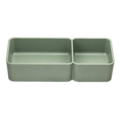 SMALL ANIMAL FEEDER DOUBLE RECTANGULAR - GREEN