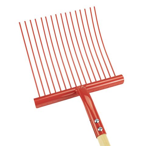 NARROW STABLE FORK W ROUND HEAD - RED
