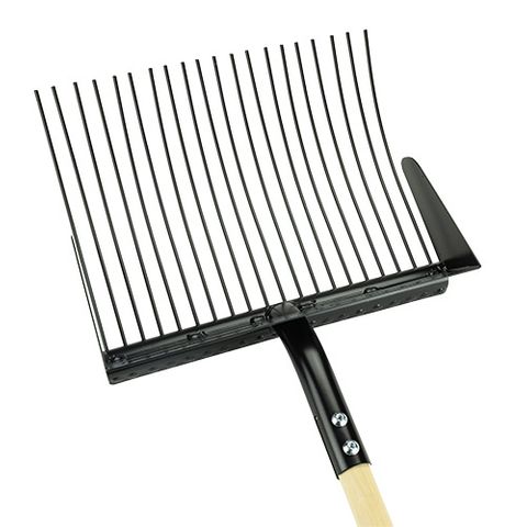 METAL SHOVEL RAKE BLACK