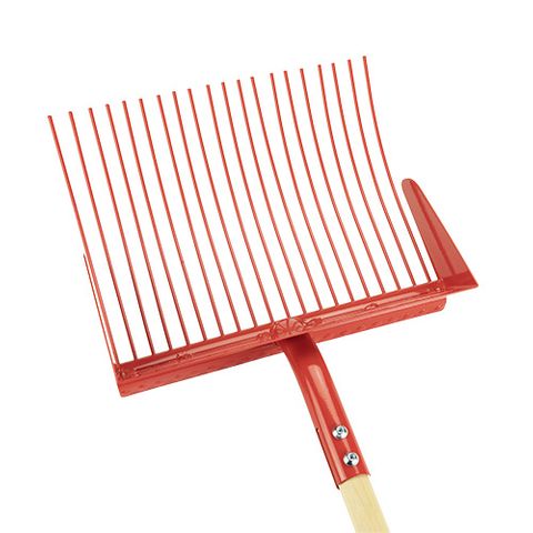 METAL SHOVEL RAKE RED