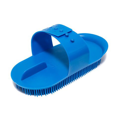 PLASTIC MASSAGE CURRY COMB SMALL - BLUE