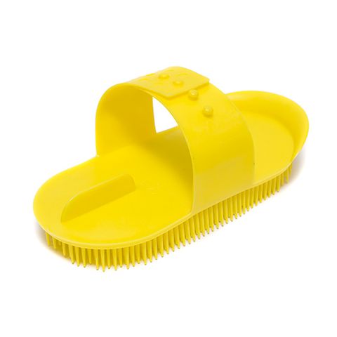 PLASTIC MASSAGE CURRY COMB SMALL - YELLOW