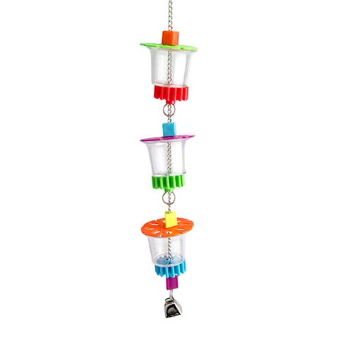 Bird Toy Interactive - Foraging 3 Cups With Beads