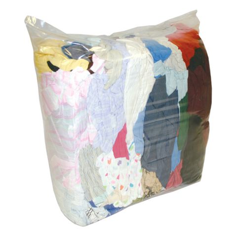 Coloured T Shirt Rags - 10 Kg  Bags