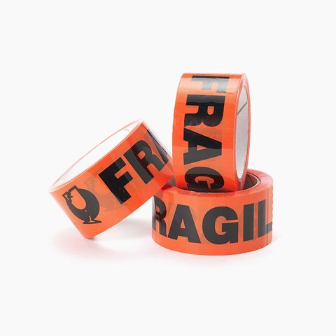 Fragile Tapes 48mm Black On Orange
