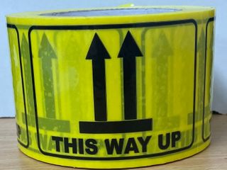 Rip a Label-This Way Up-Black on Yellow(Perf)