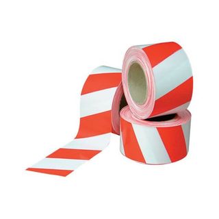 Barrier Tape Red & White 75mm x 100m .