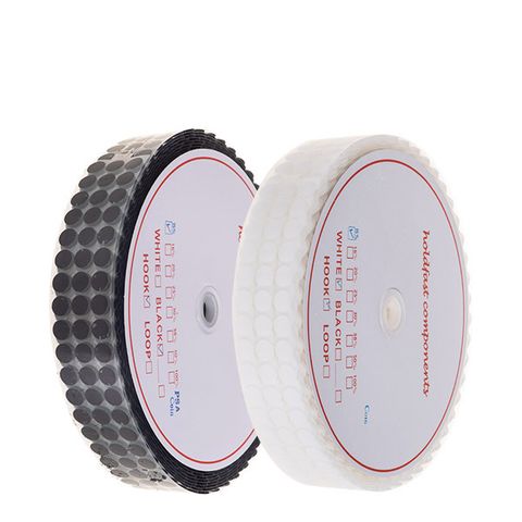 L15RADW-Adhesive White Loop Dots 15mm 5000/roll