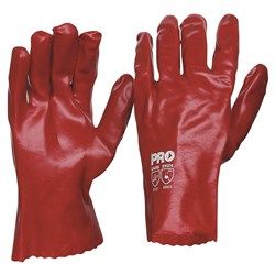 PVC27 - Red PVC Gloves 27cm