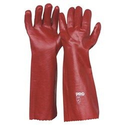 PVC45 - Red PVC Gloves 45cm