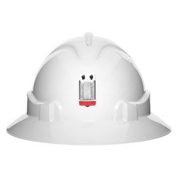 HHV6FB Vented Full Brim Hard Hat - White