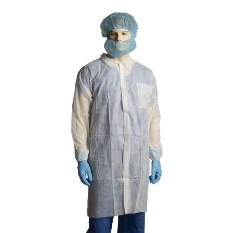 BNR24125 - Lab Coat White Large 100/ctn