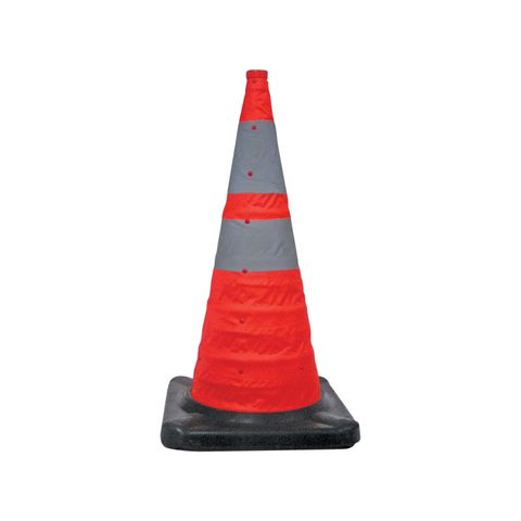 Traffic Cone - 720mm Collapsible - Rubber Base