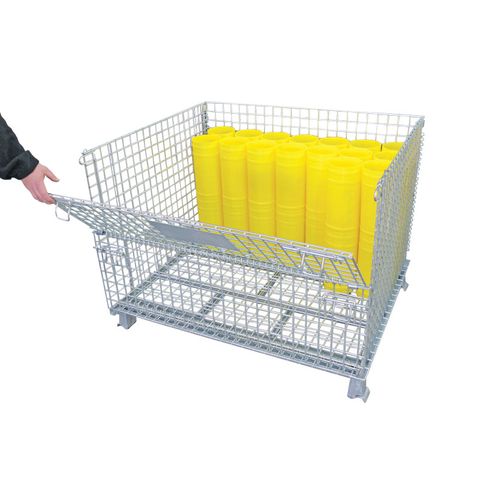 Collapsible Mesh Storage Cage 1200 x 1000 x 860mm - Galvanised