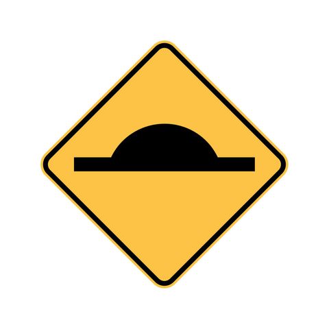 Sign - Speed Hump 600 x 600mm - Aluminium