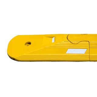 Traffic Lane Separator End Caps per pair - Recycled Rubber  - Yellow