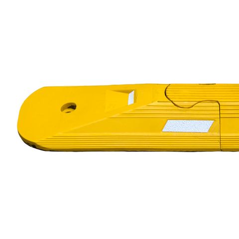 Traffic Lane Separator End Caps per pair - Recycled Rubber - Yellow