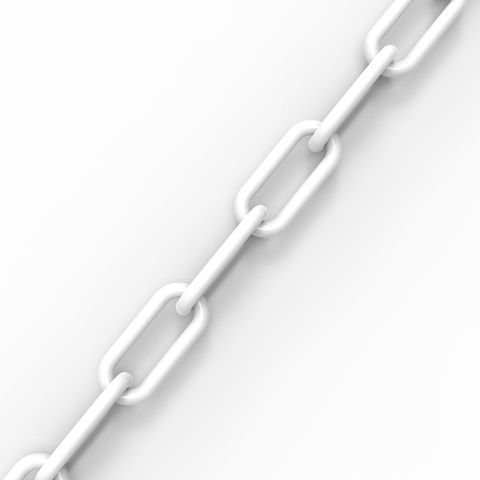 Chain 6mm Plastic 25m roll - White