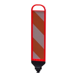 Traffic Lane Separator Flat Hazard Panel with RED WHITE Sticker