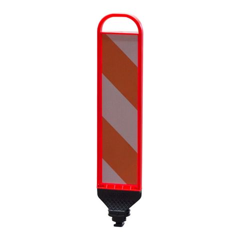 Traffic Lane Separator Flat Hazard Panel with RED WHITE Sticker