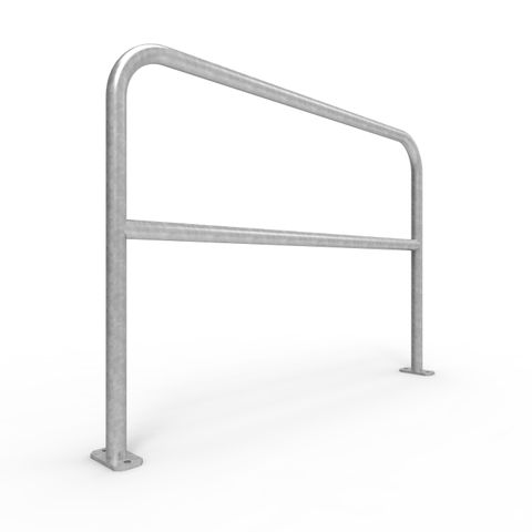 U-Bar Double Rail 1.5m Surface Mounted - Galvanised