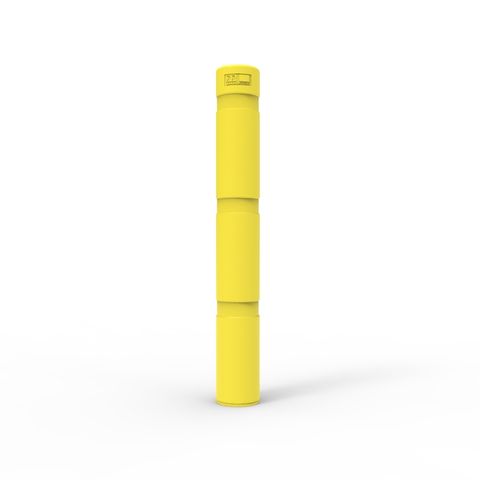 Bollard 165mm Below Ground with Skinz Bollard Sleeve - Safety Yellow