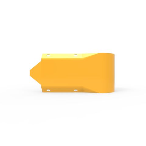 W Beam Stubby Nose End Terminal - Galvanised and Powder Coated Yellow