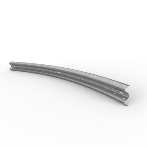 W-Beam Rail 45 Degree Internal Curve Radius 550cm - Galvanised