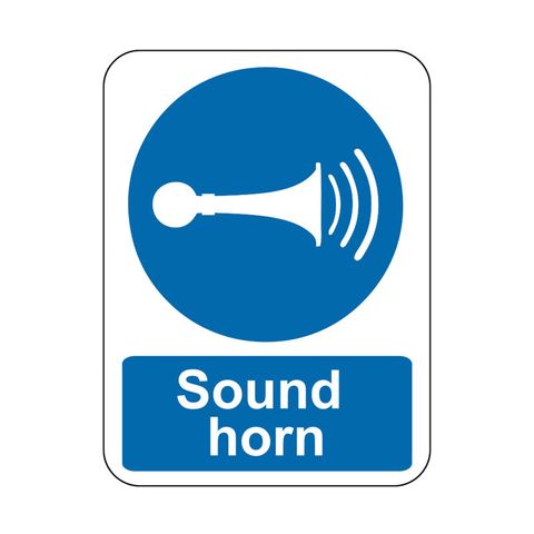 Sign - Sound Horn with Symbol - Polypropylene