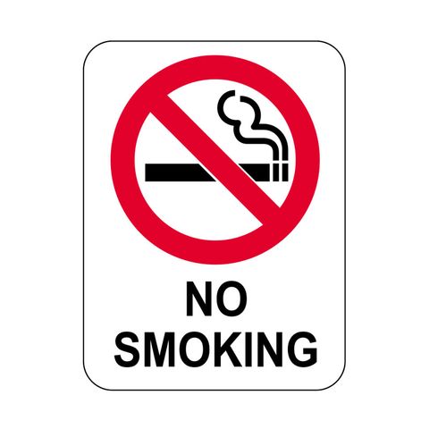 Sign - No Smoking with Symbol - Polypropylene