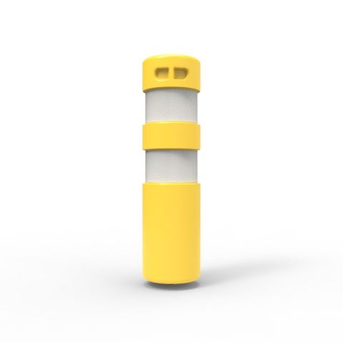 Rebound Bollard - Screw Based 750 x 200mm with Anchor - Yellow